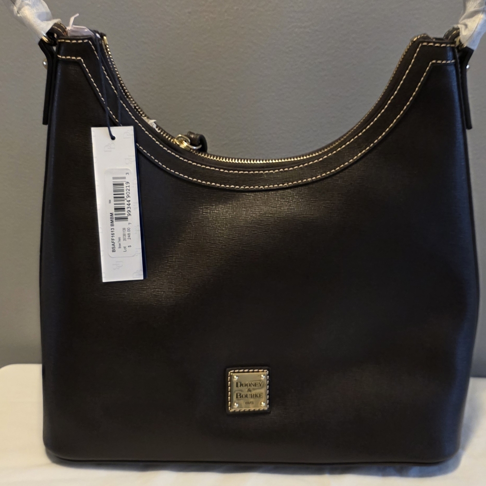 BRAND NEW Dooney & Bourke Brown Leather Shoulder Bag